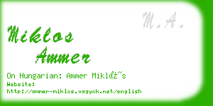 miklos ammer business card